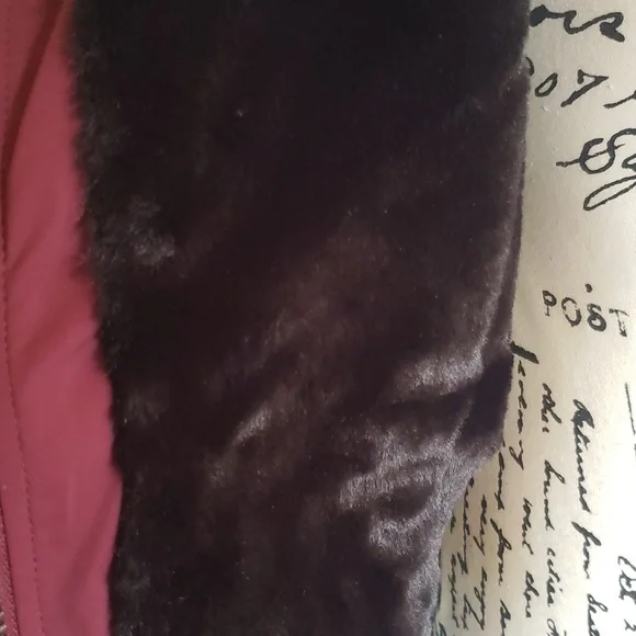 Harcour burgundy full zip equestrian casual faux fur lined woman hoodie jacket - Picture 5 of 8